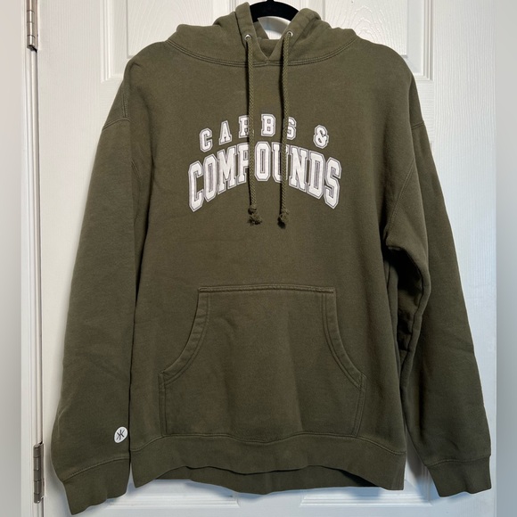 KKFit Tops - KKFit Carbs & Compounds Olive Green Hoodie